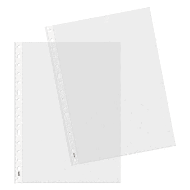 Dohe 100 Fundas Multitaladro en Polipropileno Piel de Naranja - 16 Perforaciones - Resistente y Duradero 1