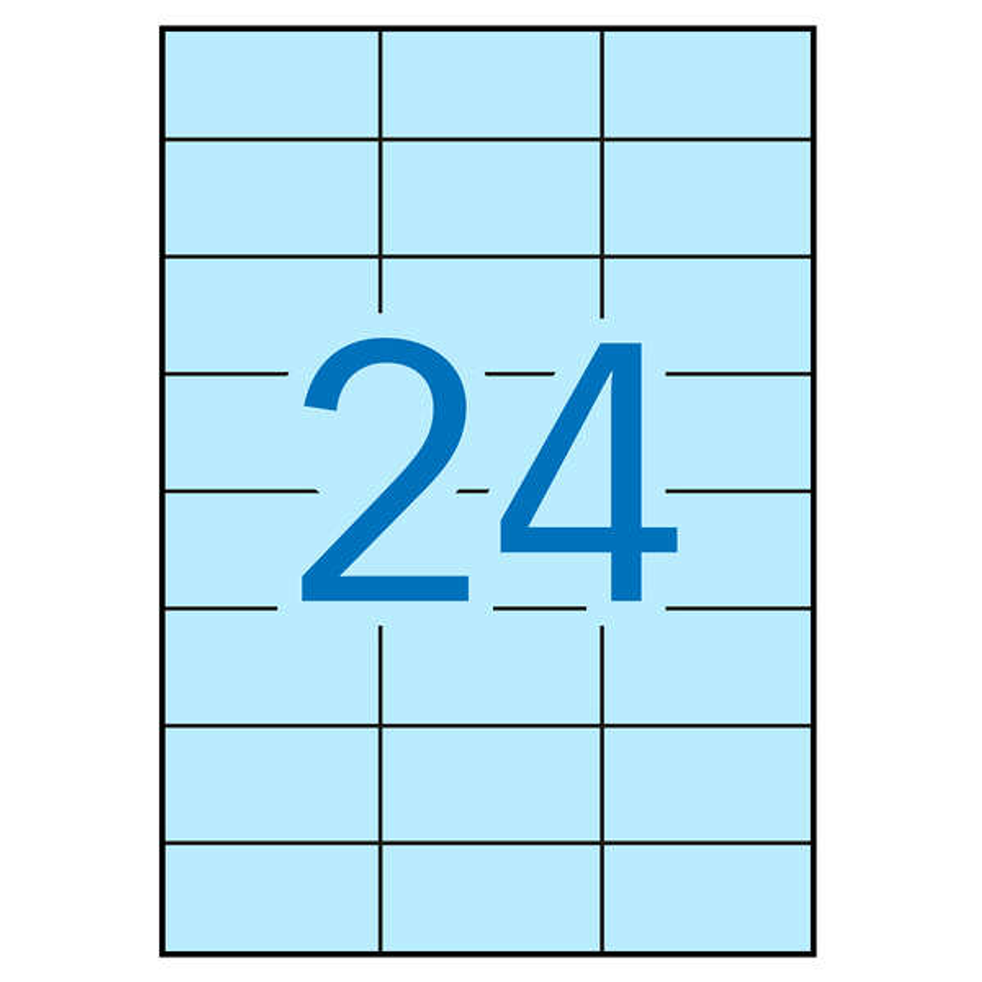 Apli Etiquetas Azul Pastel Permanentes 70.0 x 37.0mm 20 Hojas 1