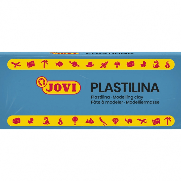 Jovi Caja de 15 Pastillas de Plastilina 150gr - Muy Moldeable - No Se Seca - Libre de Alergenos - Ideal para Figuras en Volumen - Color Azul 1