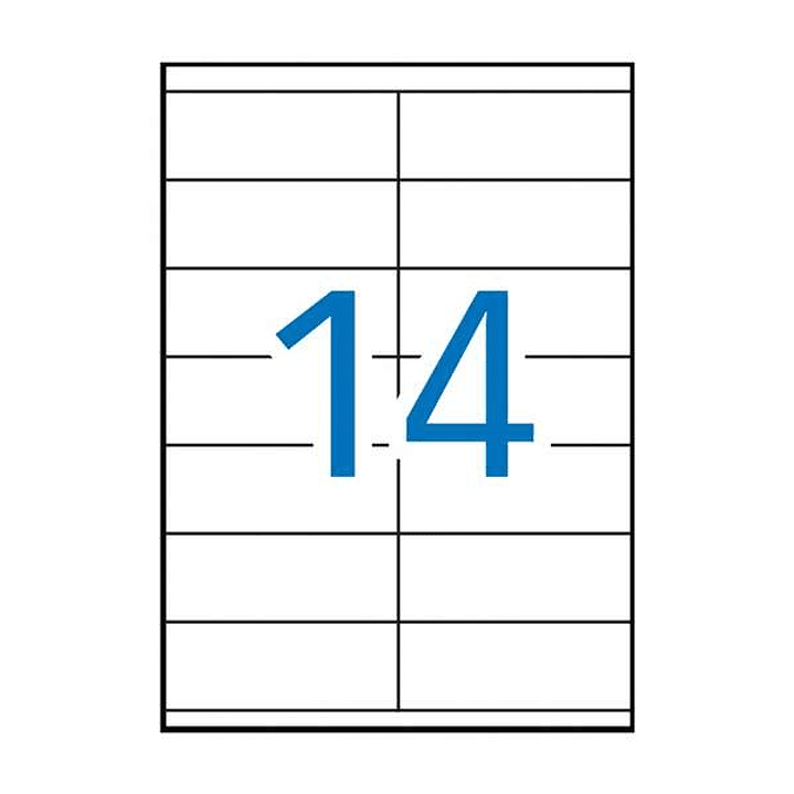 Apli Etiquetas Permanentes Blancas 105 x 40 mm - 100 Hojas 1