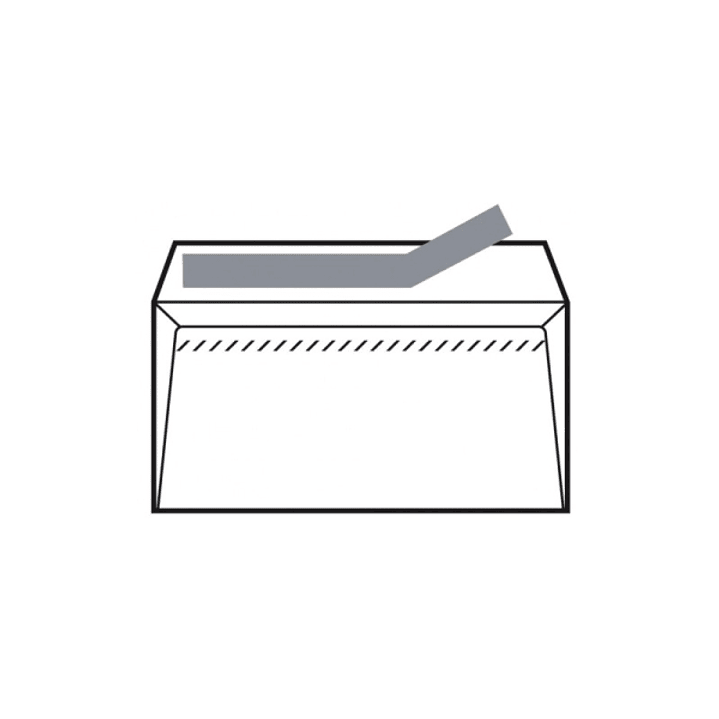 Sam Pack de 500 Sobres de Papel Offset 90grs - Medidas 120x76mm - Autoadhesivo con Tira de Silicona - Color Blanco 1