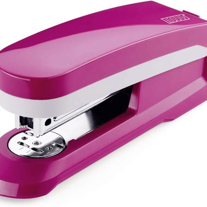 Novus Evolution E 25 Fresh Grapadora + Caja de 200 Grapas 24/6 - Hasta 25 Hojas - Grapado Cerrado, Abierto y Clavado - Color Fucsia 1