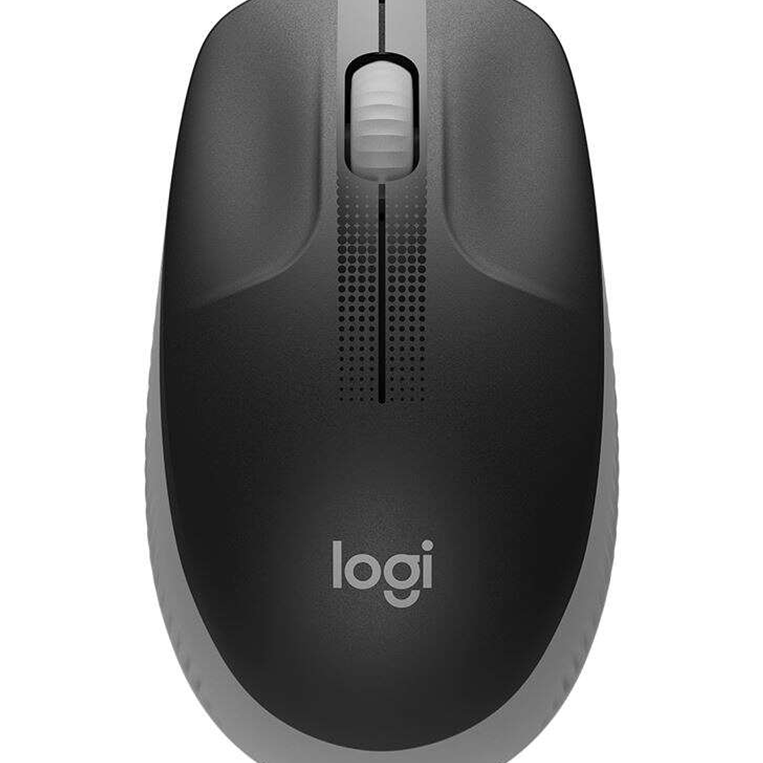 Logitech M190 Full Size Raton Inalambrico USB 1000dpi - 3 Botones - Gran Tamaño - Uso Ambidiestro - Color Negro/Gris Claro 1