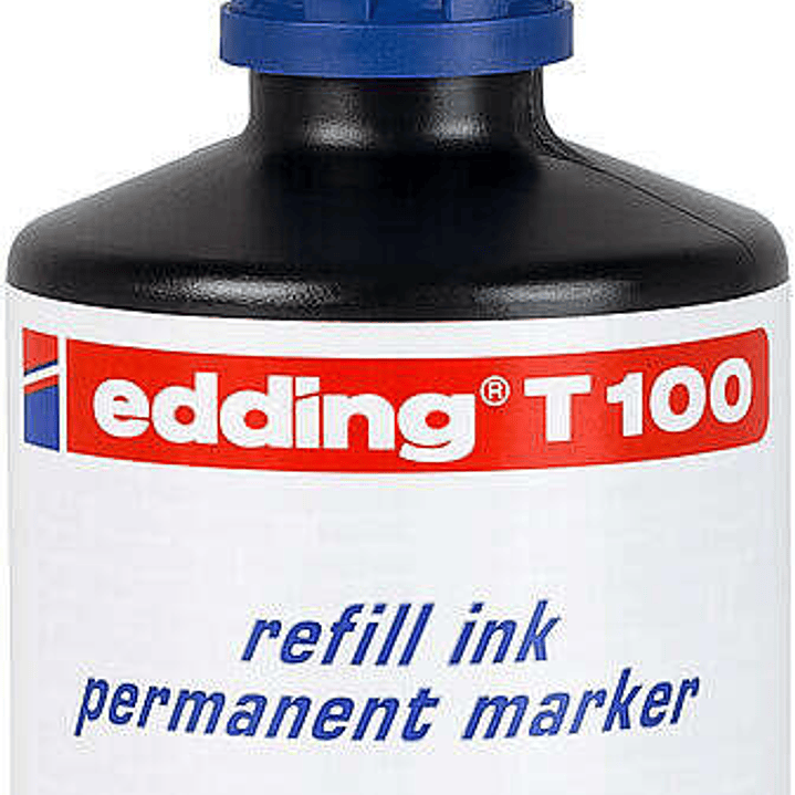 Edding T100 Bote de Recarga para Rotulador Permanente - Capacidad 100ml - Color Azul 1