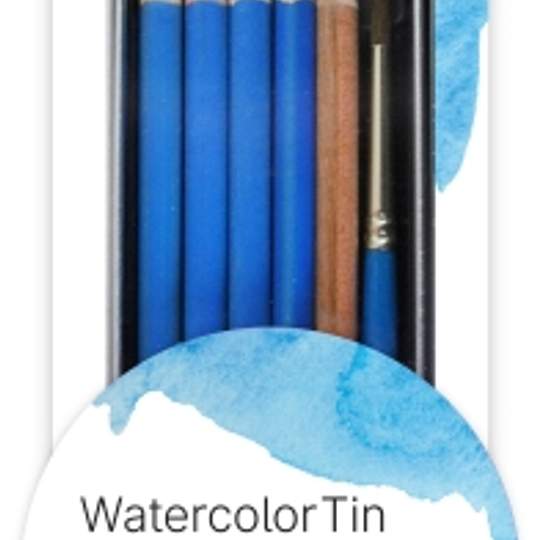 Daler Rowney Simply Pack de 8 Piezas - Lapices Acuarelables - Estuche Metalico - Colores Surtidos 1