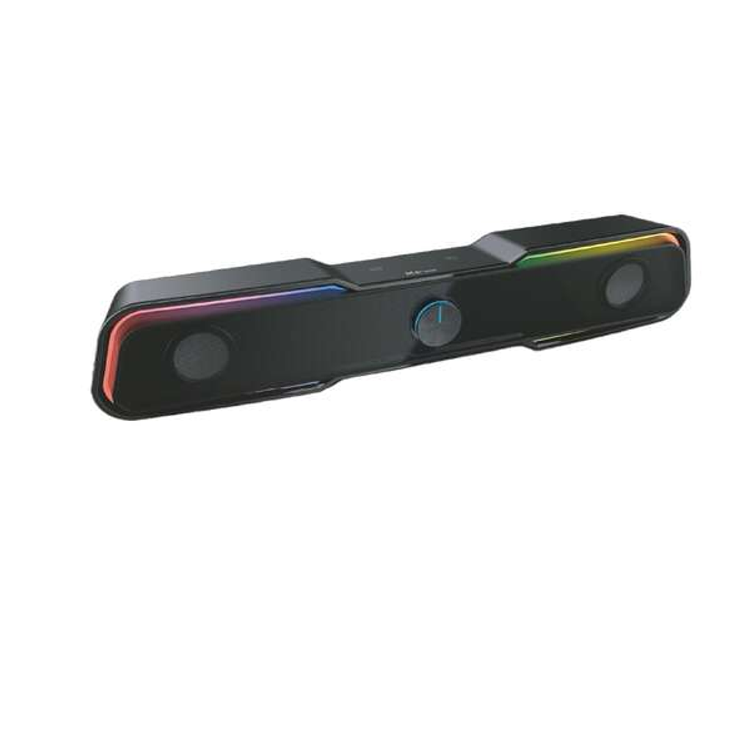 3GO Droxio Nessye Barra de Sonido 2.0 10W - Iluminacion RGB - Conectividad Bluetooth 5.0 + Jack 3.5mm - Alimentacion USB - Color Negro 1