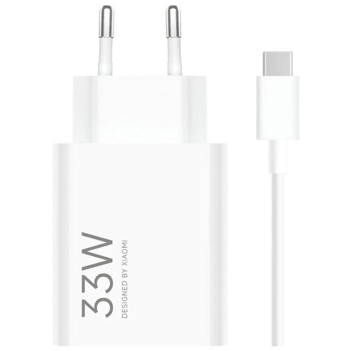Xiaomi 33W Combo Cargador de Pared para Smartphone USB-A 33W + Cable - Identificacion Inteligente de Dispositivos - Color Blanco 1