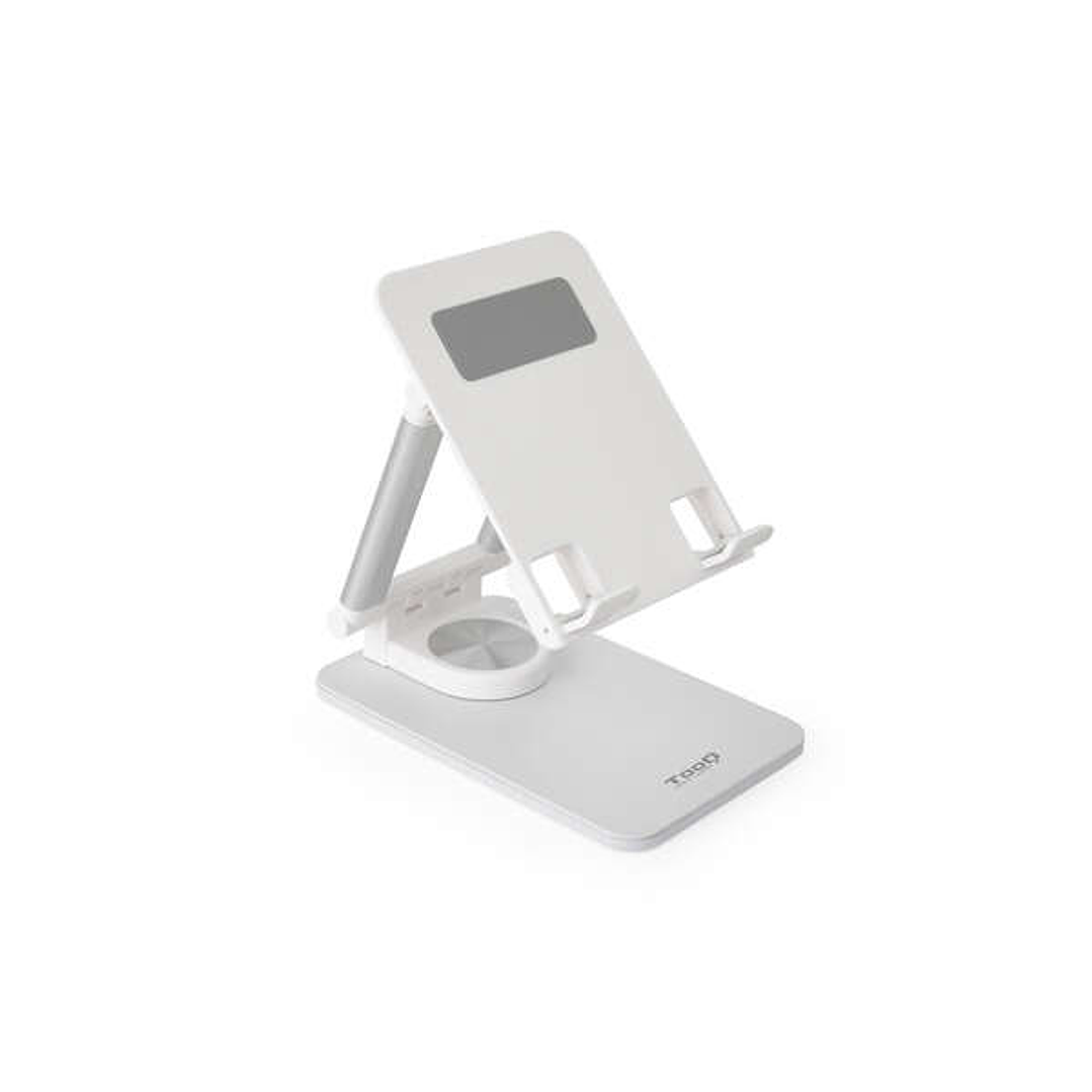 Tooq Soporte de Sobremesa Ajustable para Móvil o Tablet de hasta 12.9” - Color Blanco 1