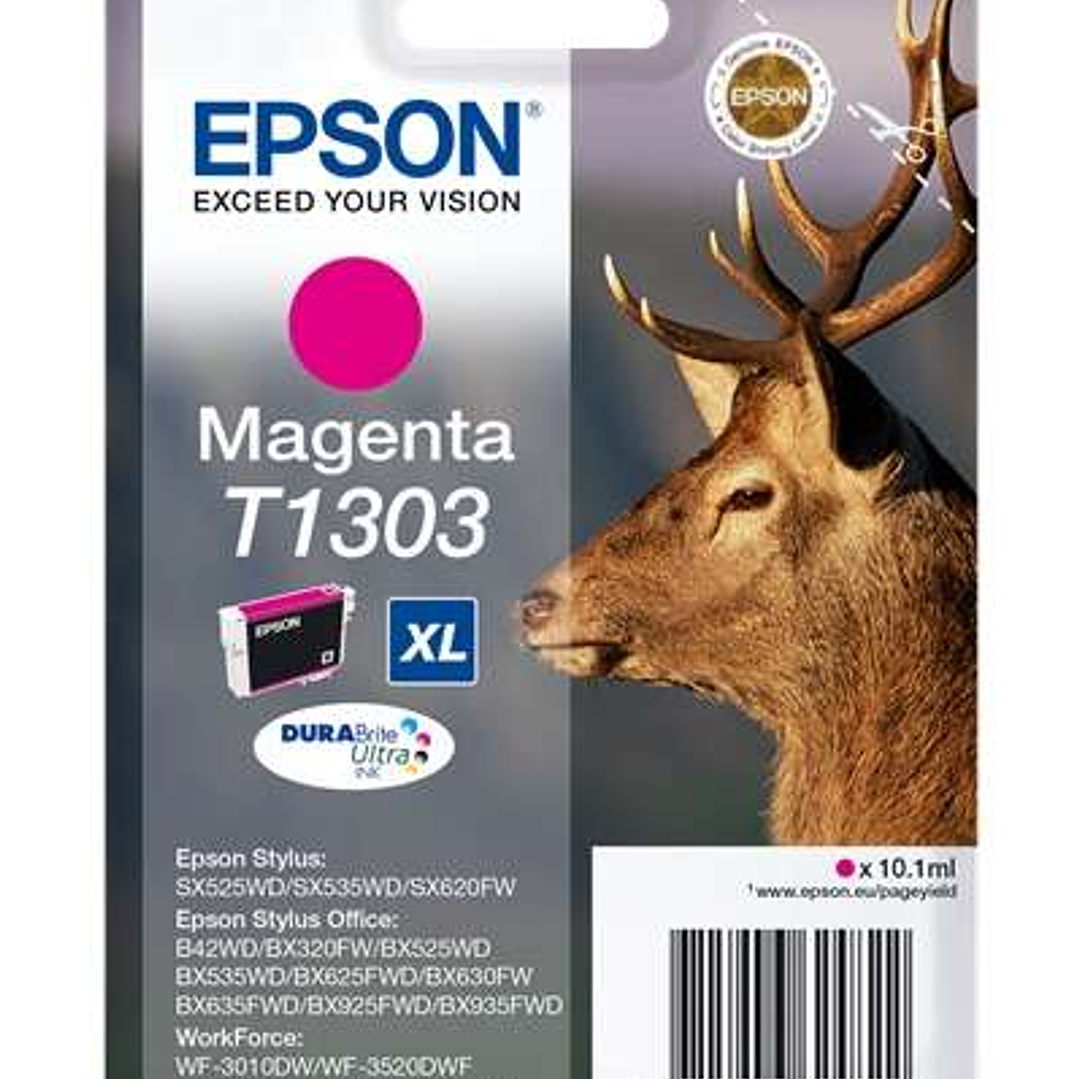 Epson T1303 Magenta Cartucho de Tinta Original - C13T13034012 1