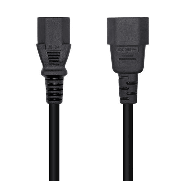 Aisens Cable Alimentacion CPU - C13/H-C14/M - 10m - 100% Cobre Puro AWG18 - Color Negro 1