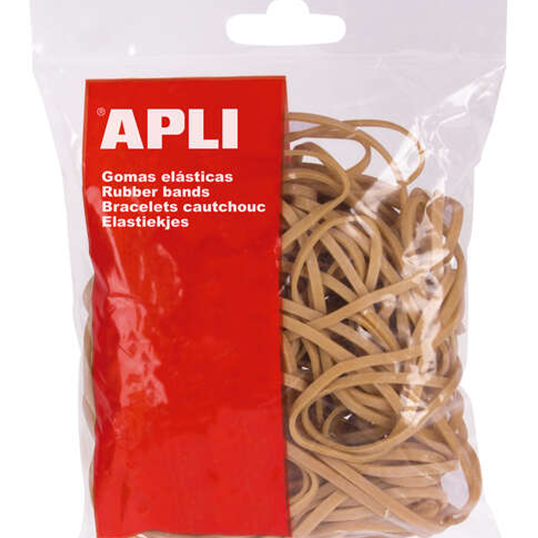 Apli Gomas Elasticas de Caucho Natural - Ø 100 x 2mm - Gran Elasticidad y Resistencia - 1kg de Contenido 1