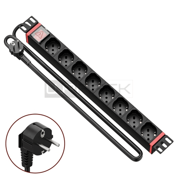 WP Regleta 8 Schukos para Rack 19