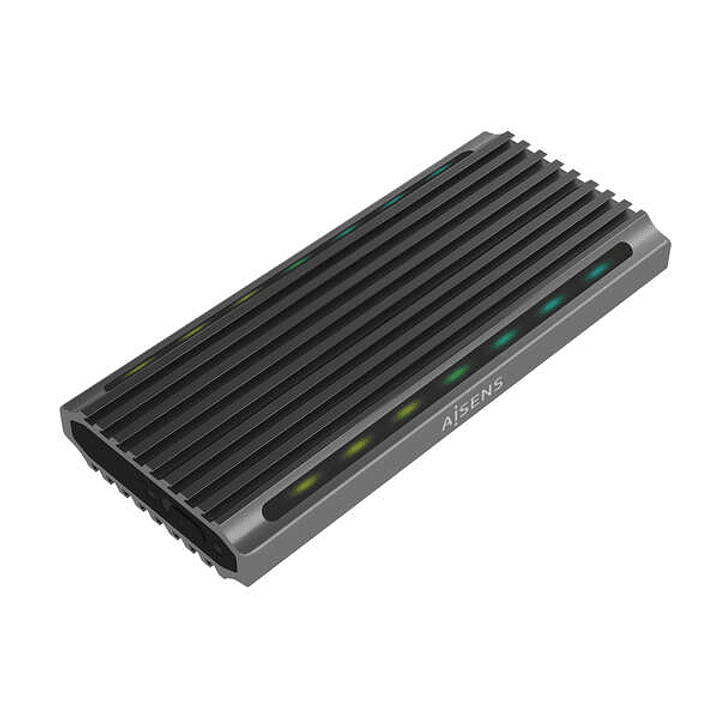 Aisens Caja Externa M.2 (NGFF) para SSD M.2 SATA/NVME a USB3.1 GEN2 - Color Gris 1