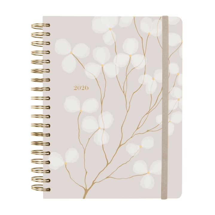 Finocam Optimal Agenda de Espiral Internacional - Anual 2026 - Planificador - Cierre de Goma - Formato B5 - 176x250mm - 1 Dia por Pagina - Tematica de 1