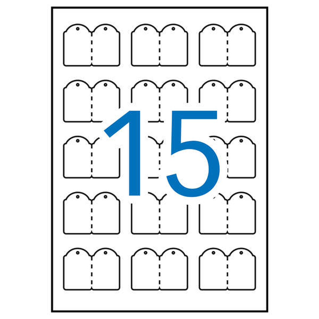 Apli Etiquetas Colgantes Imprimibles 28.0 x43.0mm 10 Hojas 1
