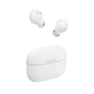 Hama Freedom Buddy II Auriculares con Microfono Omnidireccional - Bluetooth - Rango 10m - Asistente de Voz - Carga por USB-C - Color Blanco