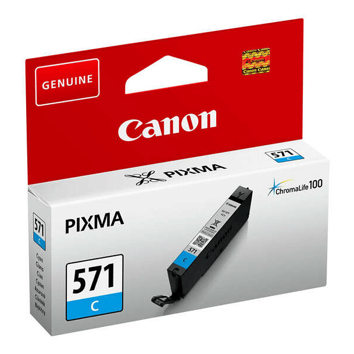 Canon CLI571 Cyan Cartucho de Tinta Original - 0386C001 1