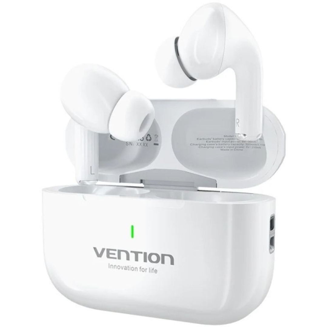 Vention Echo Lite E11 Auriculares Bluetooth 5.4 con Estuche de Carga - True Wireless - 6h Autonomia - Color Blanco 1