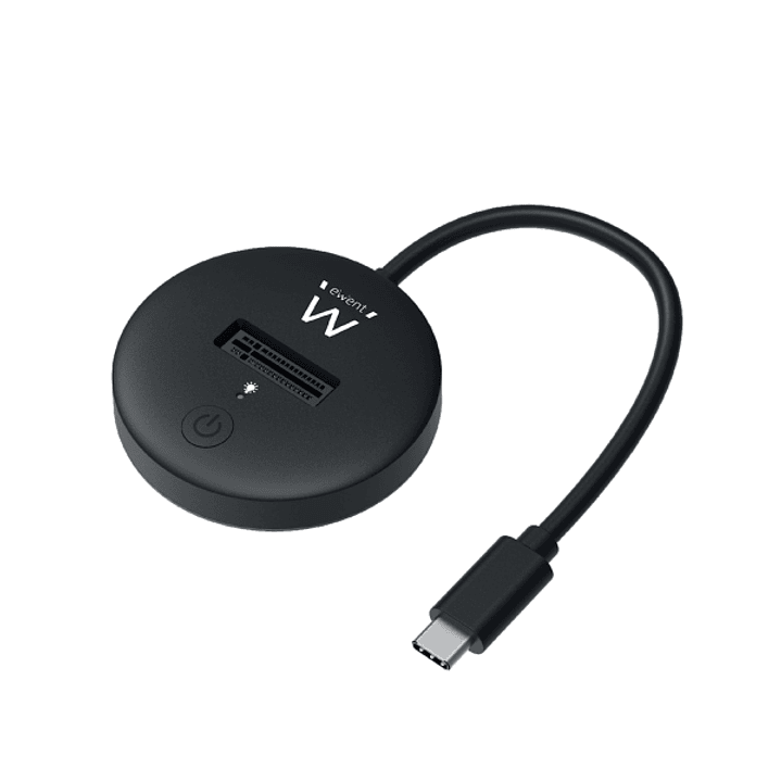 Ewent Estacion de Docking para SSD M.2 NVME - Soporte UASP y TRIM - Cable de 50cm - Color Negro 1