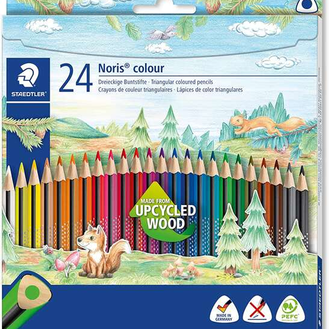Staedtler Noris Colour 187 Pack de 24 Lapices Triangulares de Colores - Resistencia a la Rotura - Colores Surtidos 1