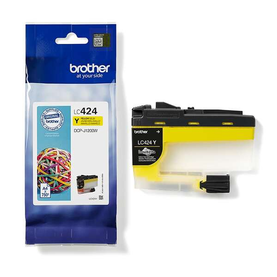 Brother LC424 Amarillo Cartucho de Tinta Original - LC424Y 1