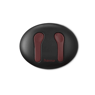 Hama Spirit Unchained Auriculares con Microfono Omnidireccional - Bluetooth - Rango 10m - Asistente de Voz - Color Negro y Rojo