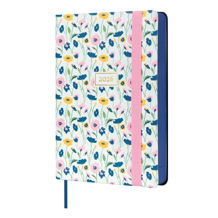 Finocam Flexi Joy Agenda en Catalan - Anual 2026 - Tapa Blanda - Formato F4 - 120x23x172mm - 1 Dia por Pagina - Tematica de Flores 1