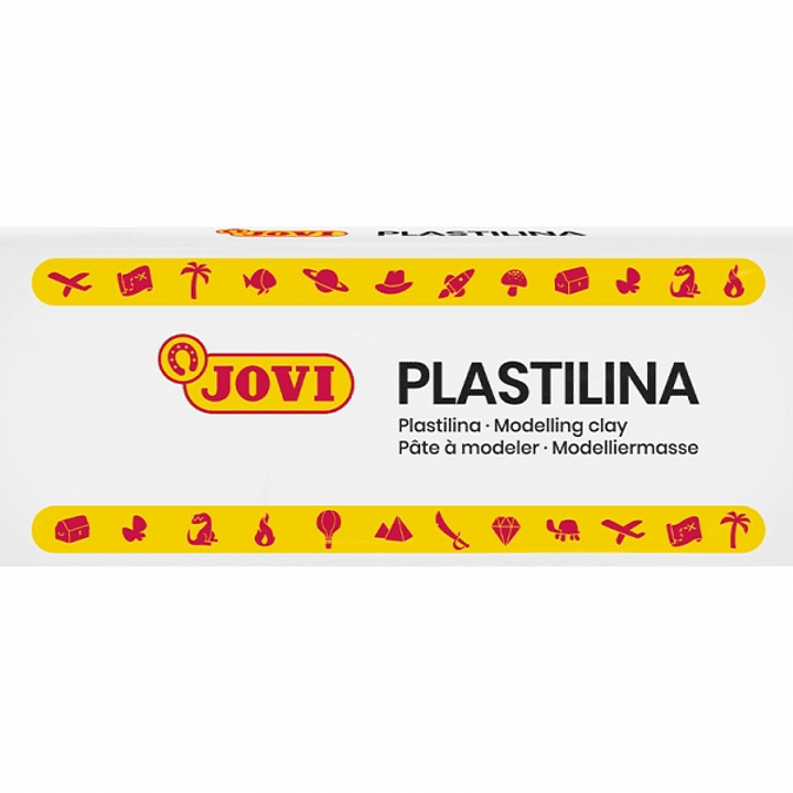Jovi Caja de 15 Pastillas de Plastilina 150G - 100% Vegetal - Muy Moldeable - No Se Seca - sin Gluten - Mezclables - Libre de Alergenos - Color Blanco 1
