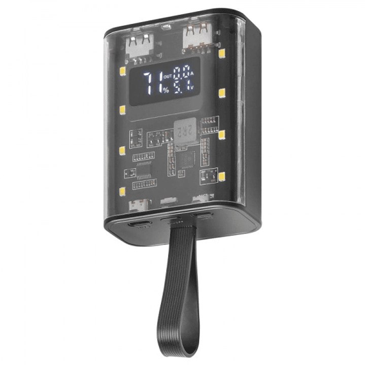 Mars Gaming MPK-10K Power Bank - 10000mAh - Carga Rapida QC3.0 & PD3.0 - Linterna LED - Pantalla de Bateria - Carga Triple Simultanea - Color Negro 1