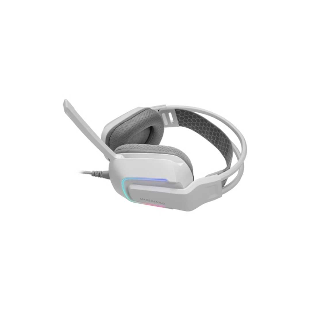 Mars Gaming MH-STRIKE Auriculares Gaming - Cable de 190cm - Almohadillas Air Transpirables - Controles Integrados - Microfono Plegable - Iluminacion F 1