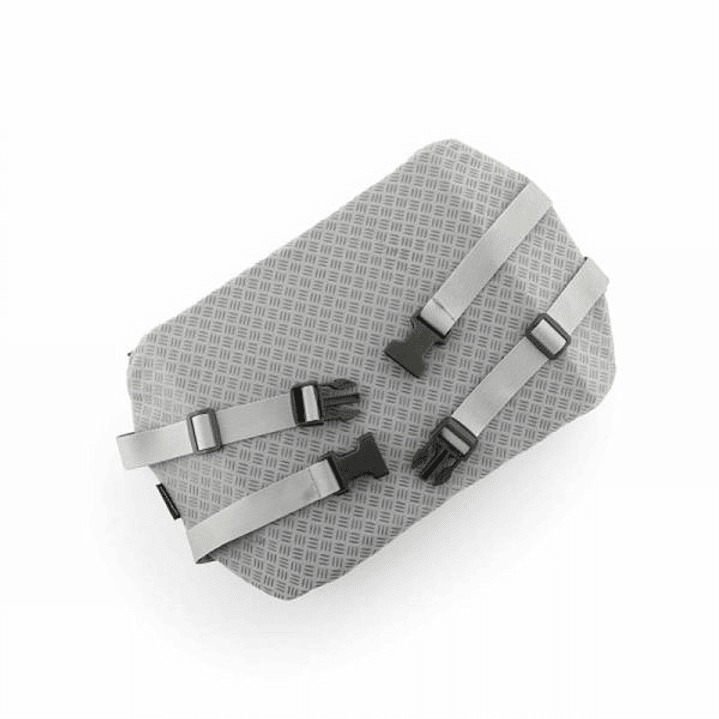 Innovagoods Glushion Cojin Lumbar de Gel - Funda Extraible - Antideslizante en 1 Cara - Panal de Abeja - Cintas de Sujecion - 38x23.5x5cm - Color Azul 1