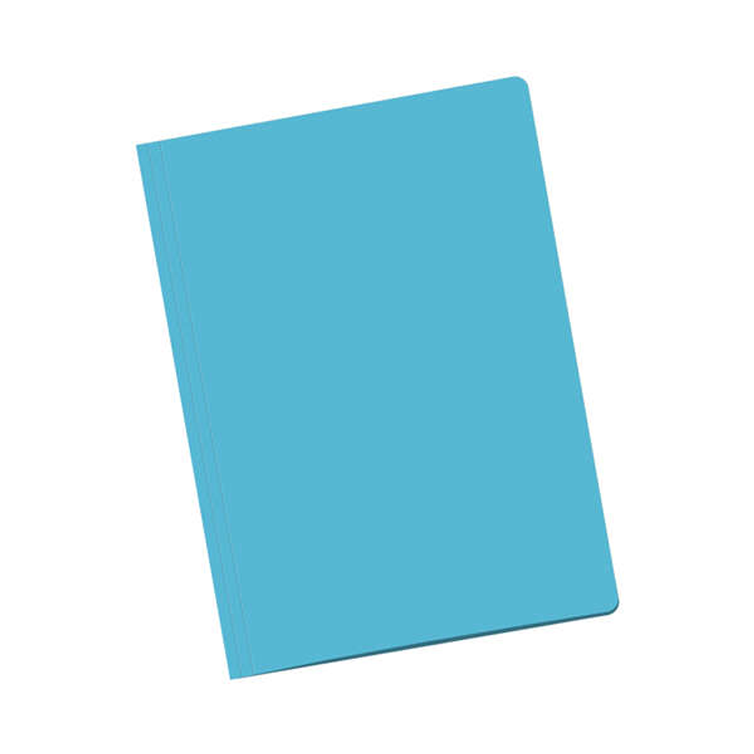 Dohe Pack de 50 Subcarpetas de Cartulina 180gr - Tamaño Folio - Ranura para Fastener - Color Azul Claro 1
