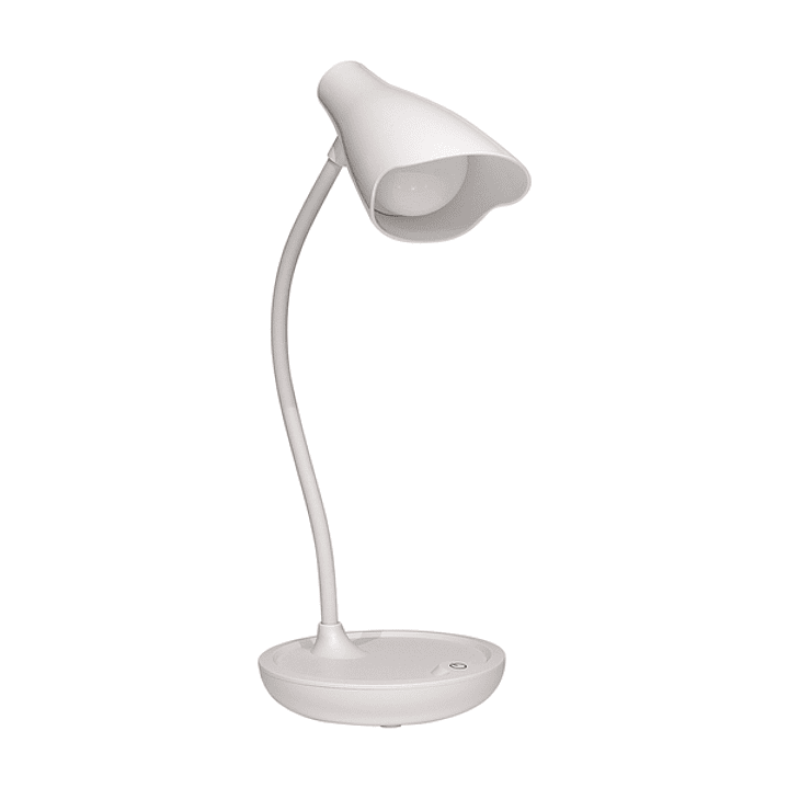 Unilux Lampara de Escritorio LED Ukky - Iluminacion LED de Bajo Consumo - Diseño Moderno y Elegante - Brazo Flexible para Ajustar la Luz - Color Blanc 1