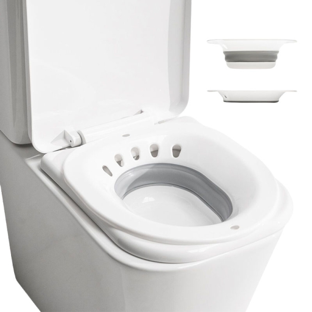 Innovagoods Fopobi Bide Plegable para Inodoro - Soporta hasta 140kg - Orificio para Colgar - Plegable - Facil Limpieza - 36x38.5x13.5cm - Color Blanco 1