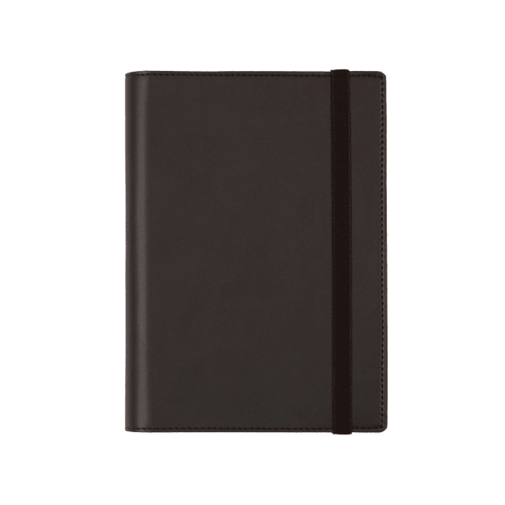 Finocam Duoband Agenda con Bloc de Notas - Anual 2026 - Formato E5 - 130x15x192mm - Semana Vista Horizontal - Color Negro 1