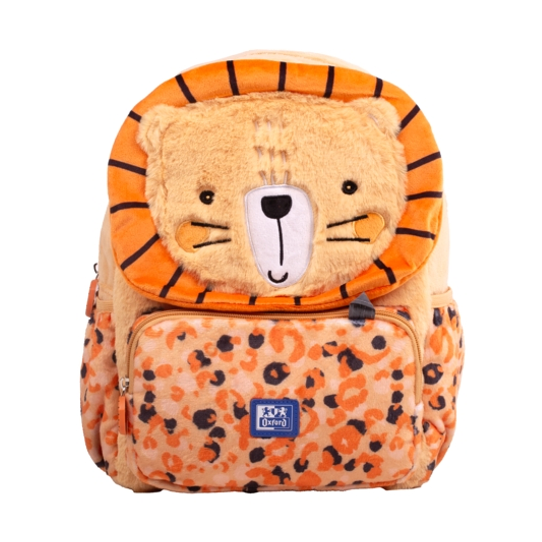 Oxford Kids Mochila Infantil 8.5L Tacto Suave Peluche Surtido Leo Leon - Diseño Adorable de Leon - Tacto Suave y Comodo - Capacidad de 8.5L - Ideal pa 1
