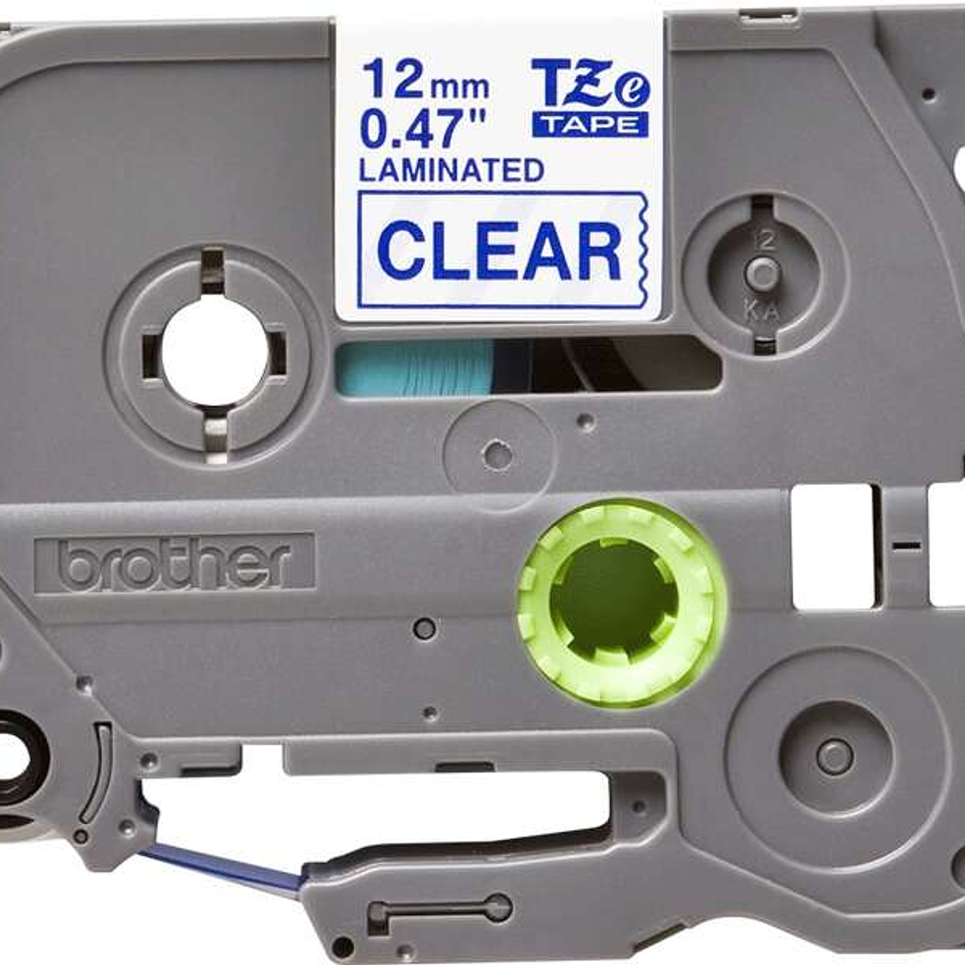 Brother TZe133 Cinta Laminada Original de Etiquetas - Texto azul sobre fondo transparente - Ancho 12mm x 8 metros 1