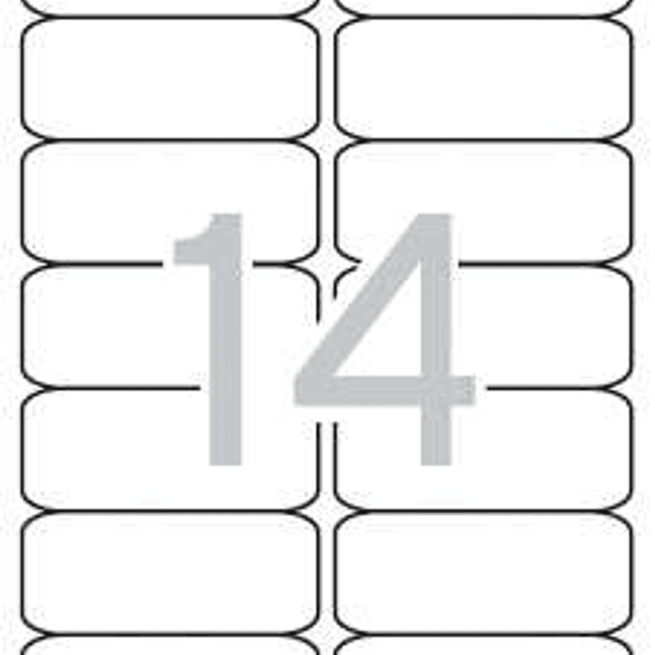 Apli Etiquetas Translucidas Resistentes Intemperie 99.1 x 38.1mm 20 Hojas 1