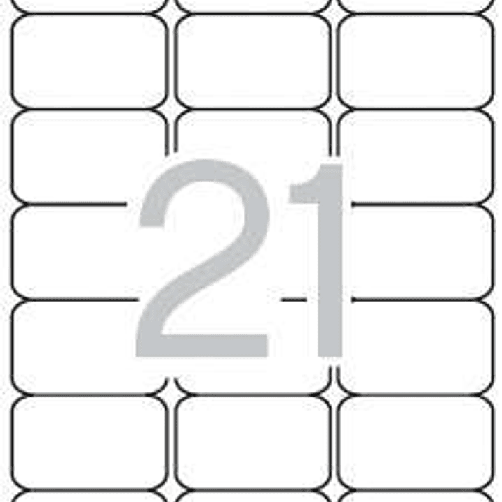 Apli Etiquetas Translucidas Resistentes Intemperie 63.5 x 38.1mm 20 Hojas 1