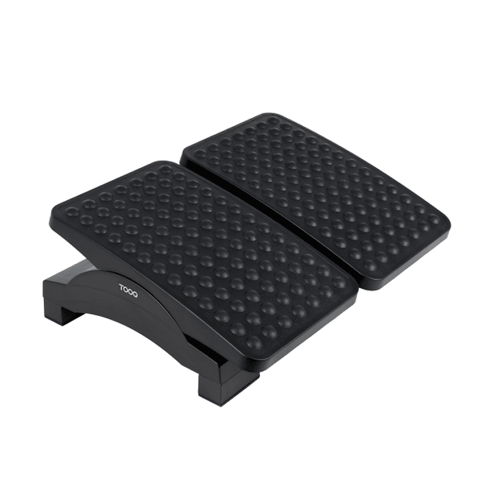 Tooq Reposapies - Ajustable en Altura e Inclinacion - Dos Plataformas Independientes - Color Negro 1