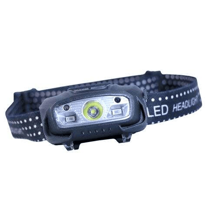 Elbat Linterna LED de Cabeza Frontal LED 220LM - Deteccion Manos - Resistente al Agua - Ligera - Color Negro 1
