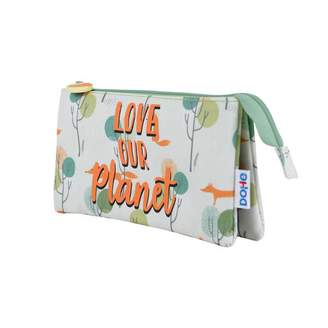 Dohe Portatodo Triple Compartimento - Fabricado en Poliester Flexible y Resistente - Cierre Doble de Cremalleras - Ideal para Guardar Multiples Utensi 1