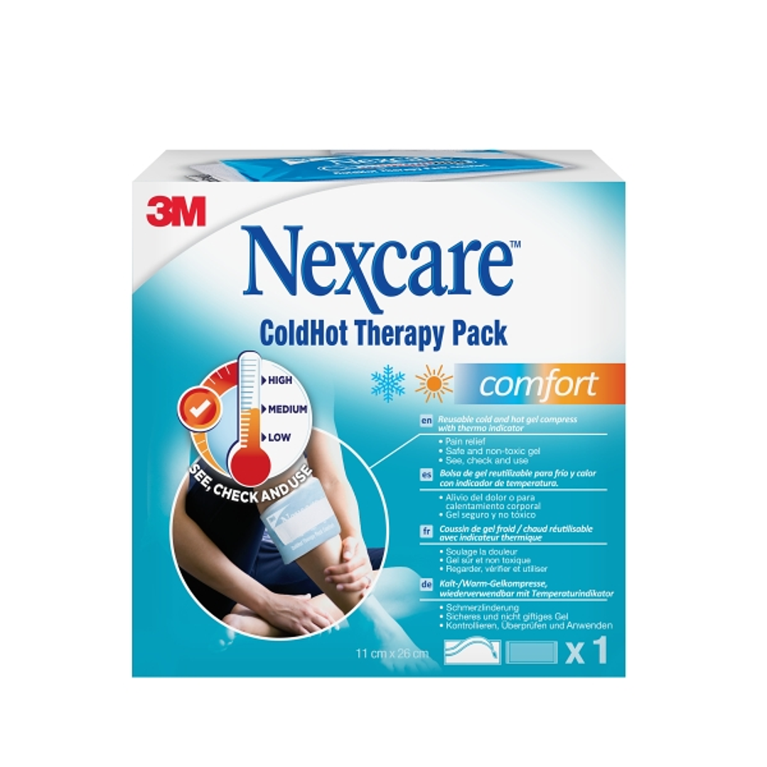 Nexcare Coldhot Therapy Comfort Compresa para Termoterapia - Frio o Calor Superficial - Incluye Funda Protectora - Color Azul 1