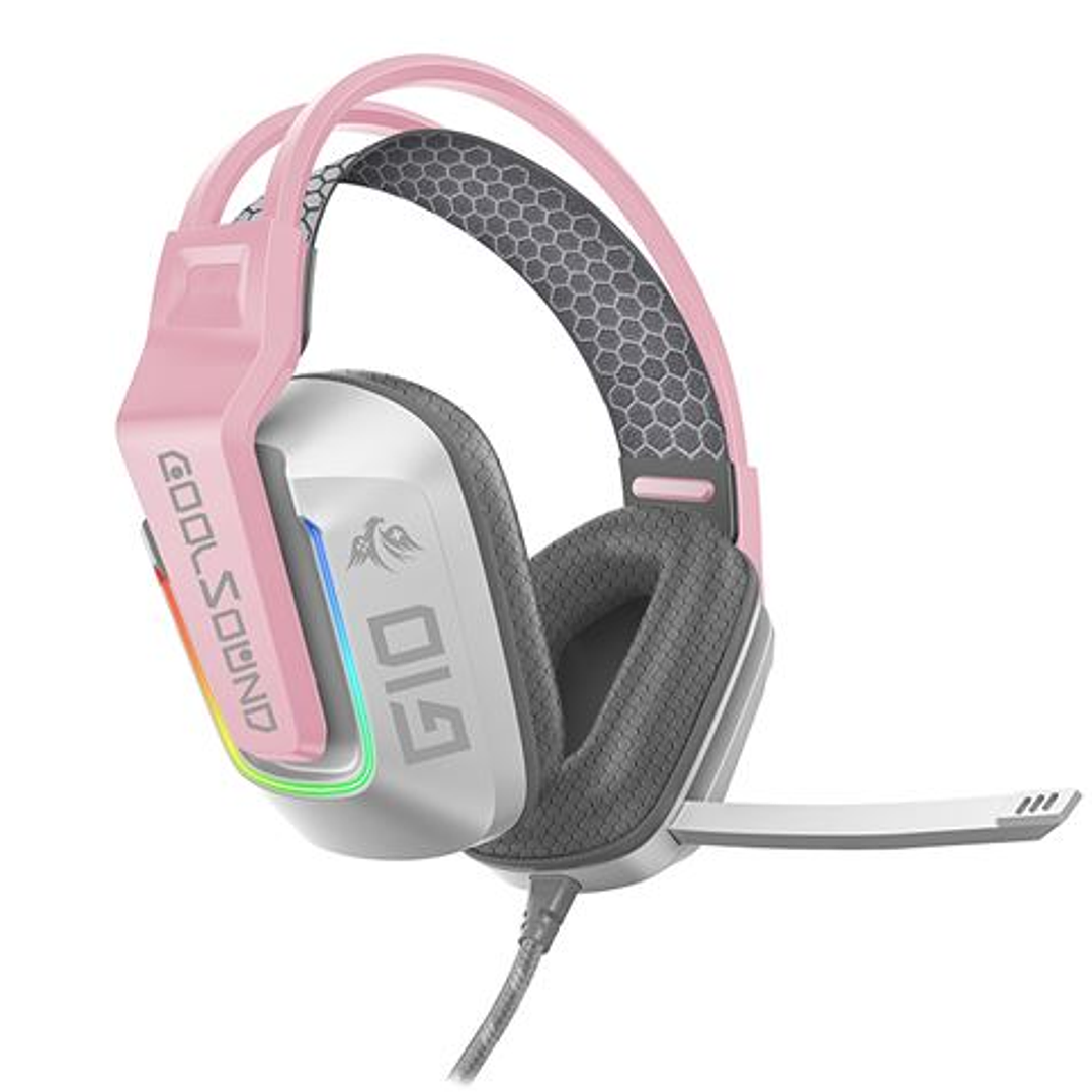 Coolsound Auricular Gaming G10 - Compatible con XBOX, PS5, PS4, Switch y PC - Color Rosa 1