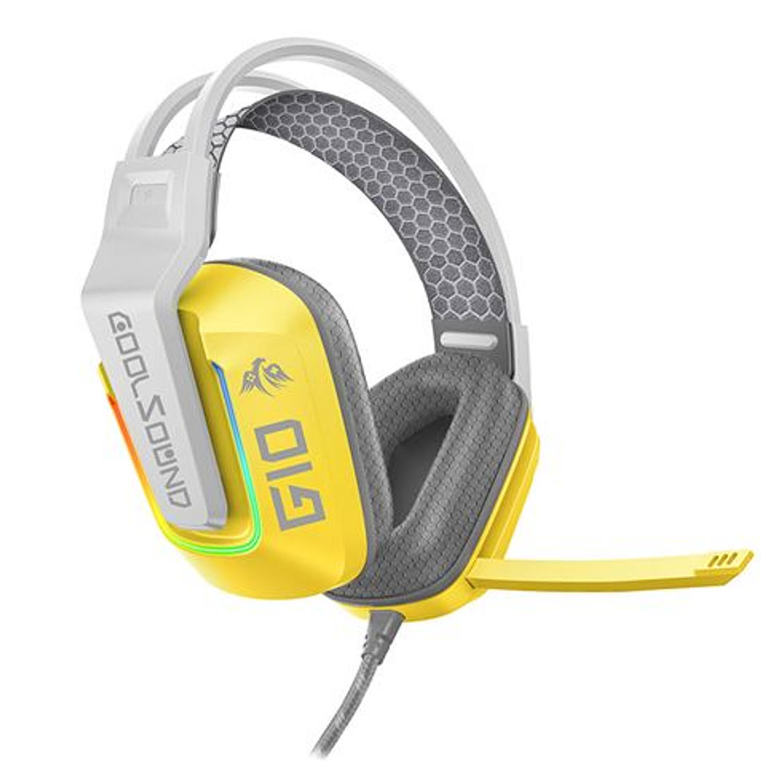 Coolsound Auricular Gaming G10 - Compatible con XBOX, PS5, PS4, Switch y PC - Color Amarillo 1