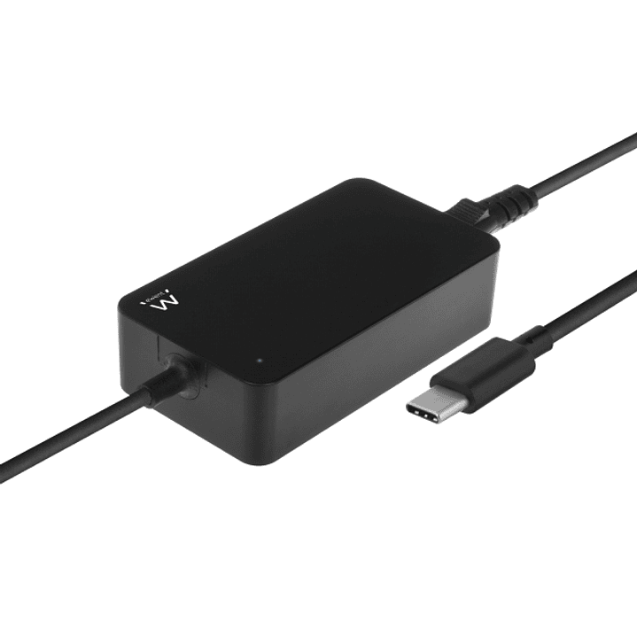 Ewent Cargador Universal para Portatil de 45W con USB-C - Power Delivery - Longitud de Cable Total de 2.75m - Color Negro 1