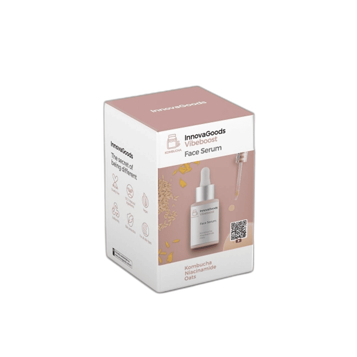 Innovagoods Vibeboost Serum Facial de Kombucha - Contenido 30ml - Vegano - Uso Diario - Dermatologicamente Probado - No Testado en Animales 1