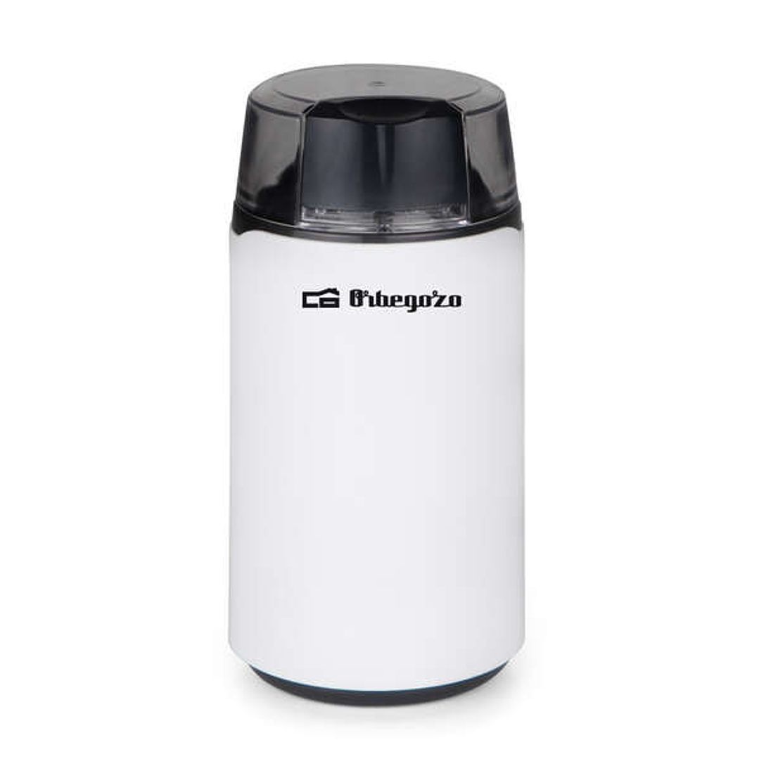 Orbegozo MO 3200 Molinillo de Cafe - Potencia de 200W para Molienda Fina - Cuchilla de Acero Inoxidable Duradera - Diseño Compacto y Funcional para tu 1