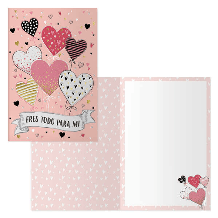 Dohe Pack de 6 Tarjetas de Felicitacion de San Valentin - 11.5x17cm - Impresas a Todo Color - Estampaciones con Pelicula de Color - Estampacion en Sec 1