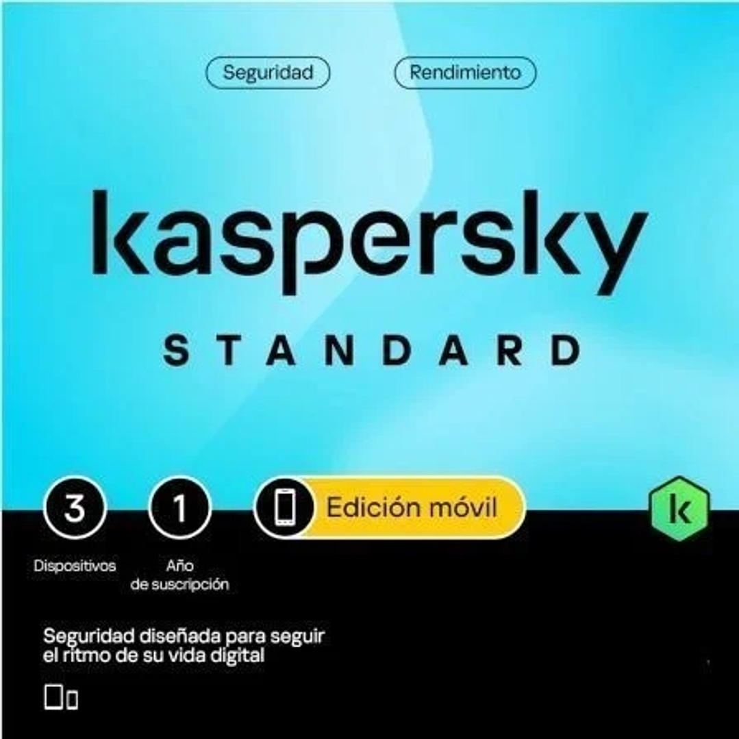 Kaspersky Standard Mobile Antivirus - 3 Dispositivos - Servicio 1 Año 1